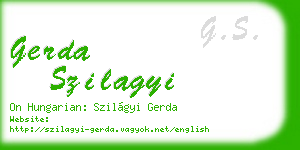 gerda szilagyi business card